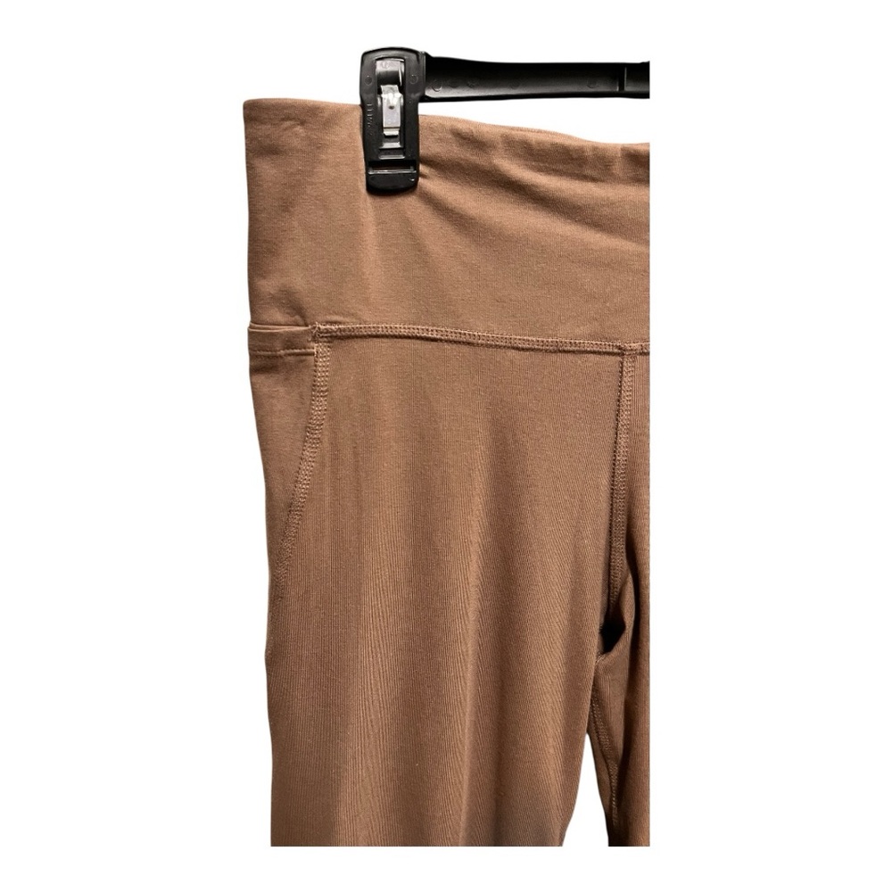 Reebok ID Identity High Rise Cotton Bootcut Active Leggings Utility Brown Large - Picture 3 of 11